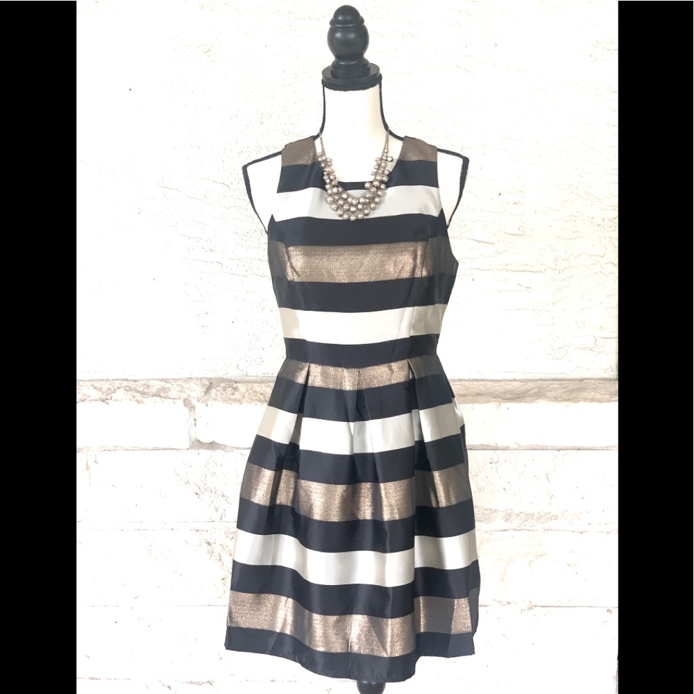 Black/Champagne Cocktail Mini-Dress